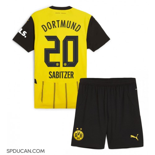 Dječji Nogometni Dres Borussia Dortmund Marcel Sabitzer #20 Domaci 2024-25 Kratak Rukav (+ Kratke hlače)